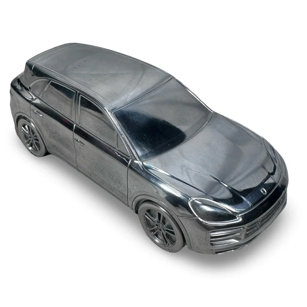 Porsche Cayenne Turbo Limited Edition Model Silver Metal Paperweight Desktop SUV